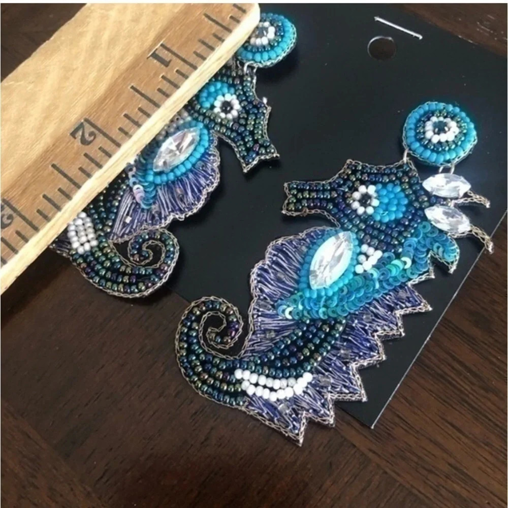 NWT Seahors Beaded Drop Earrings
Handmade - Picture 4 of 5